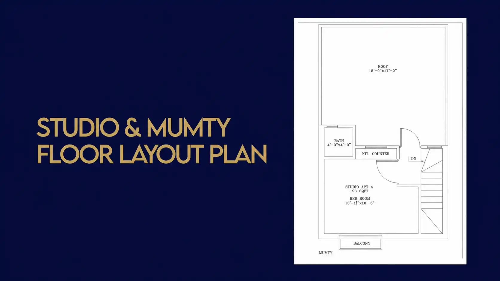 studio & mumty floor plan
